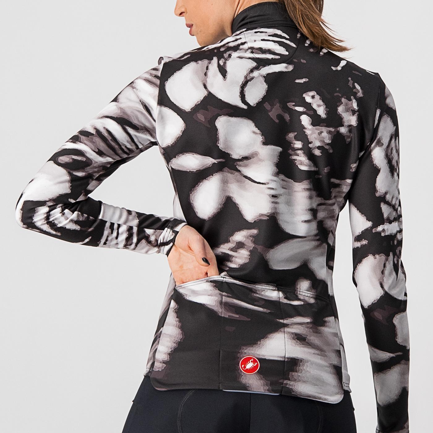 CASTELLI UNLIMITED THERMAL Women's Long Sleeve Jersey Black/White