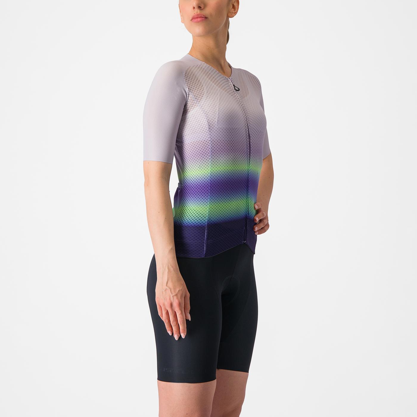 CASTELLI CLIMBER'S 4.0 W Dámský dres s krátkým rukávem Purple/Green