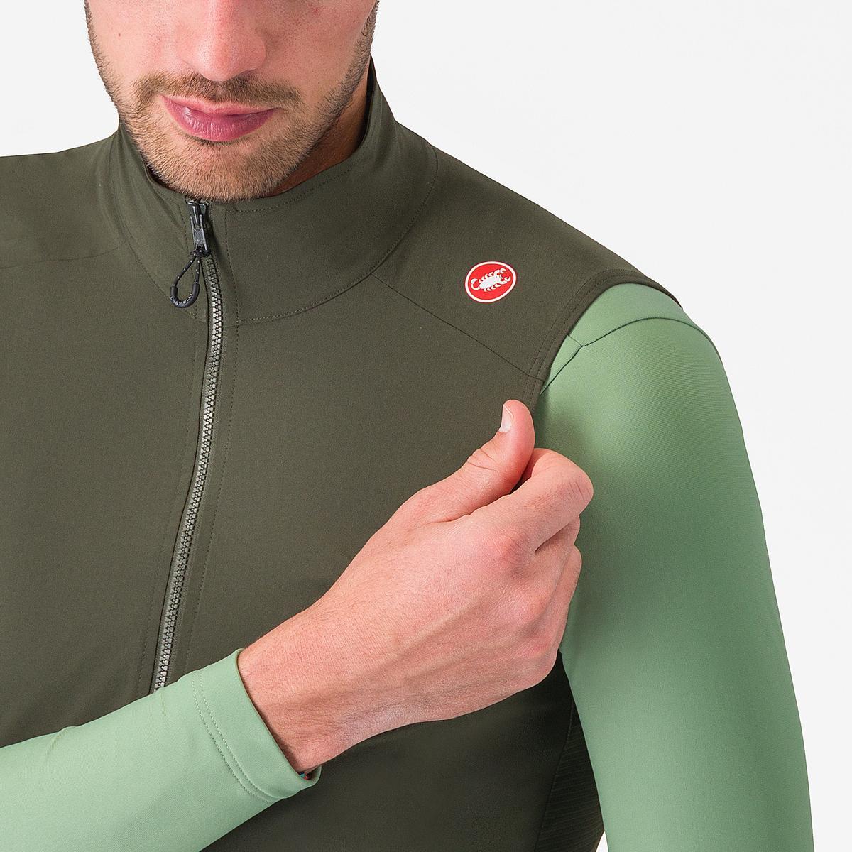 CASTELLI ESPRESSO Bunda bez rukávů Zelená