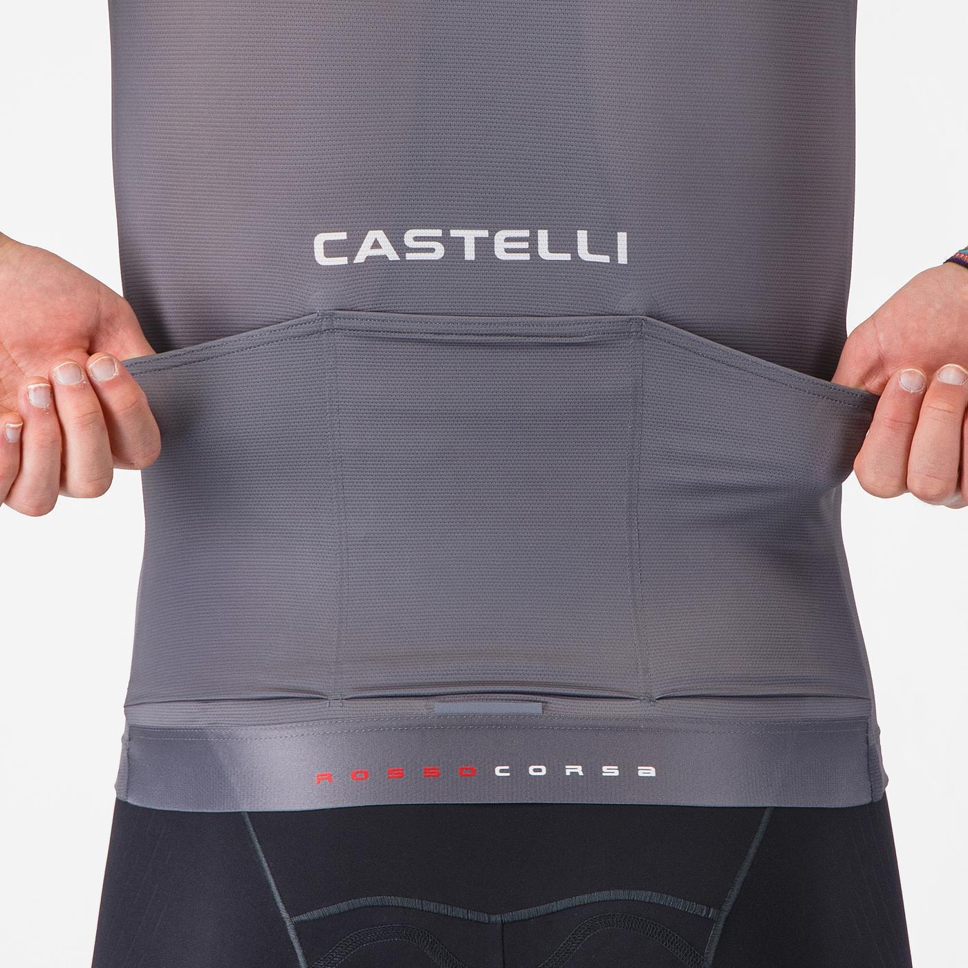 CASTELLI AERO RACE 8S Short Sleeve Jersey Grey