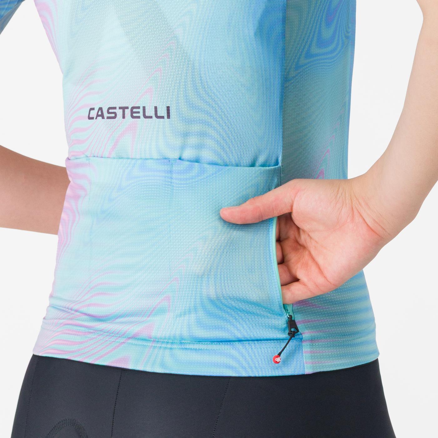 CASTELLI COSMIC VORTEX Ladies Short Sleeve Jersey Turquoise