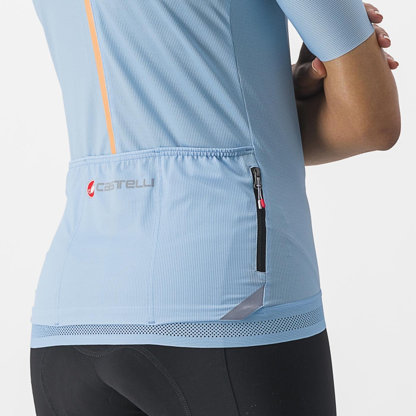 CASTELLI ENDURANCE Dámský dres s krátkým rukávem Blue/White