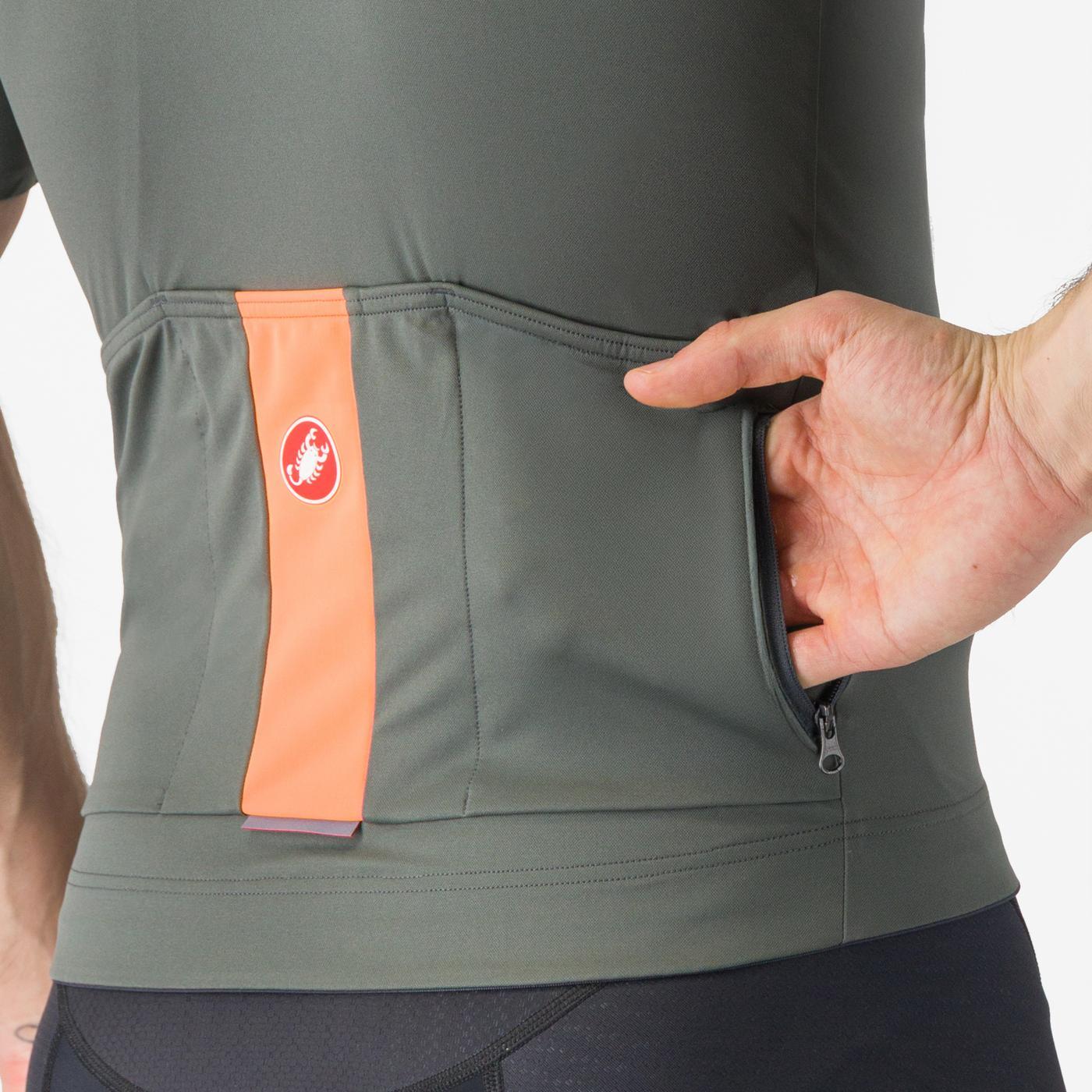 CASTELLI PROLOGO LITE Short Sleeve Jersey Grey/Orange