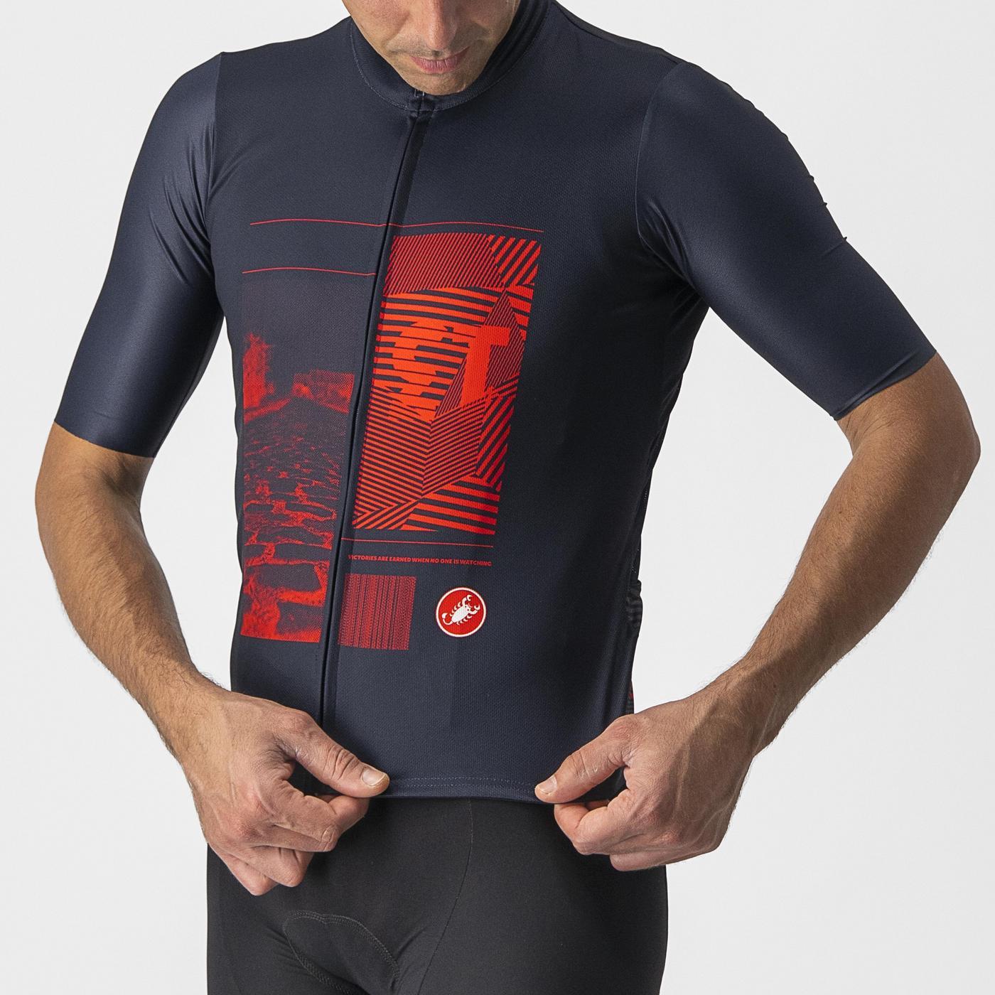 CASTELLI 13 SCREEN Short Sleeve Jersey Blue/Red