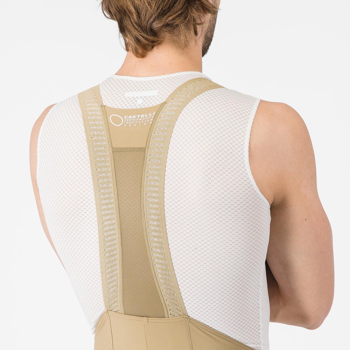 CASTELLI ESPRESSO 2 Béžové kraťasy Elmwood Bib Short