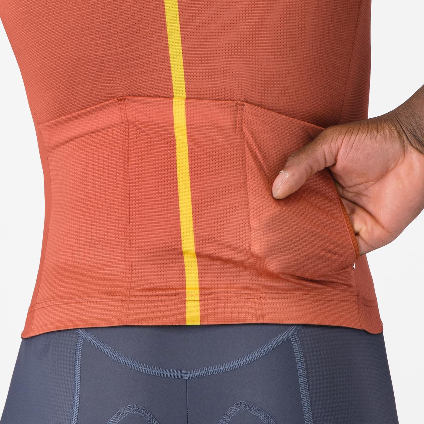 CASTELLI DRITTONE LOGO Short Sleeve Paprika Jersey