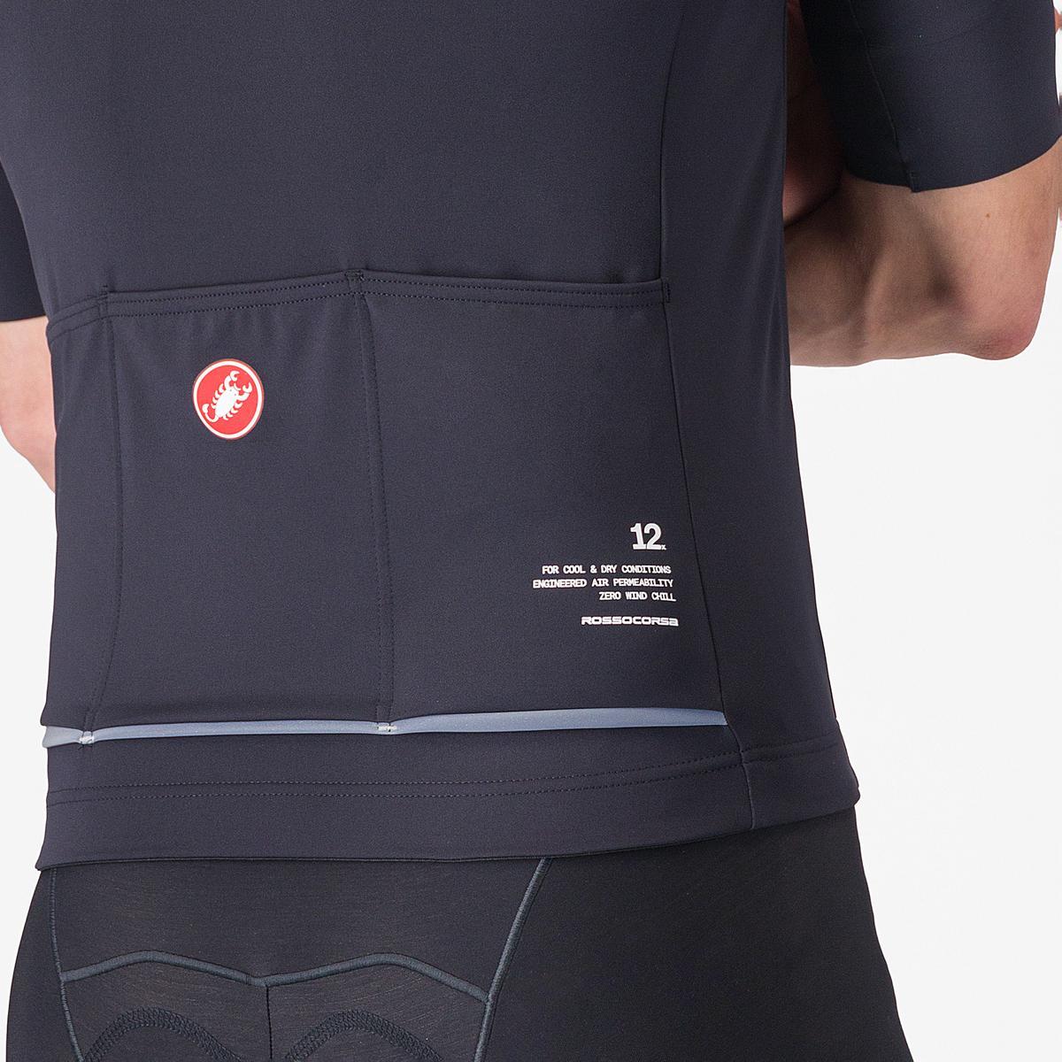 CASTELLI DO.DI.CI. Bunda Černá s krátkým rukávem