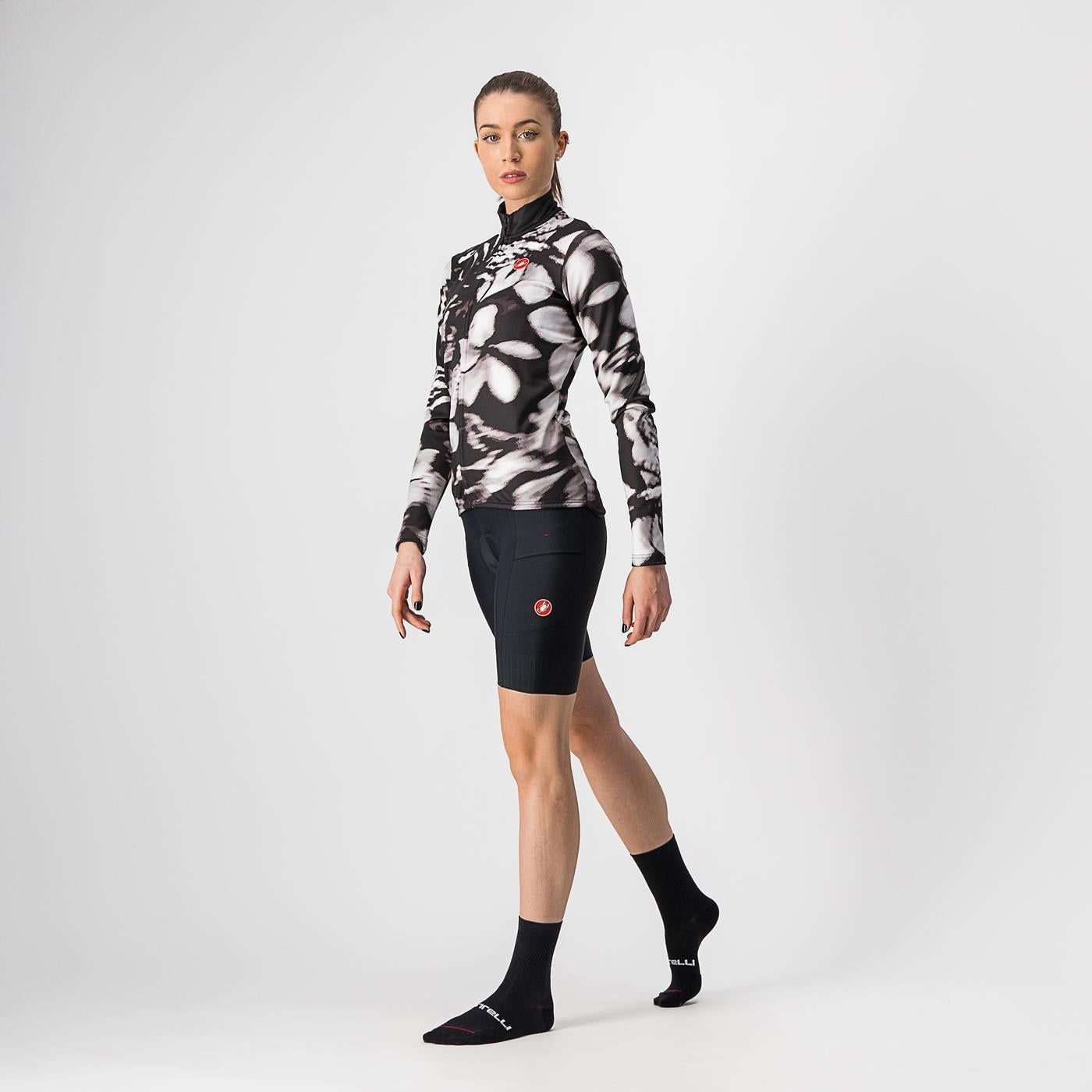 CASTELLI UNLIMITED THERMAL Women's Long Sleeve Jersey Black/White