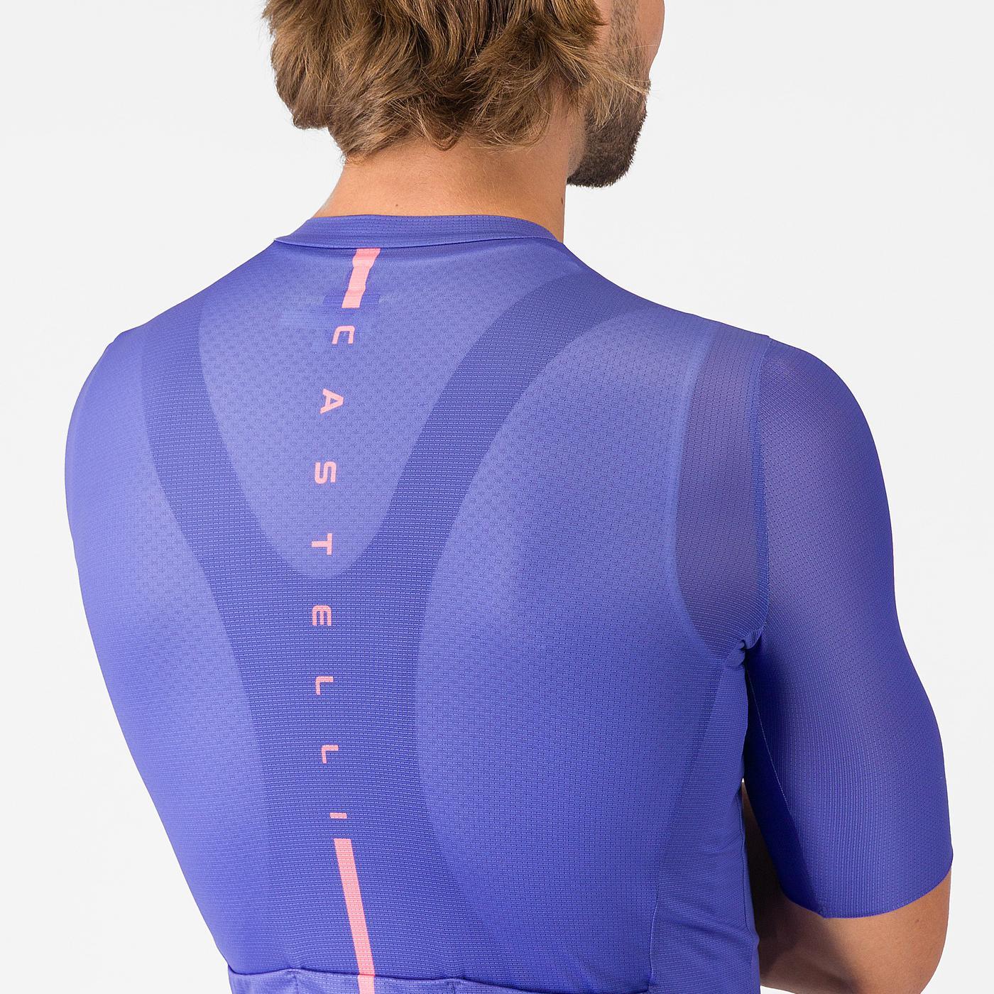CASTELLI DRITTONE LOGO Short Sleeve Jersey Purple