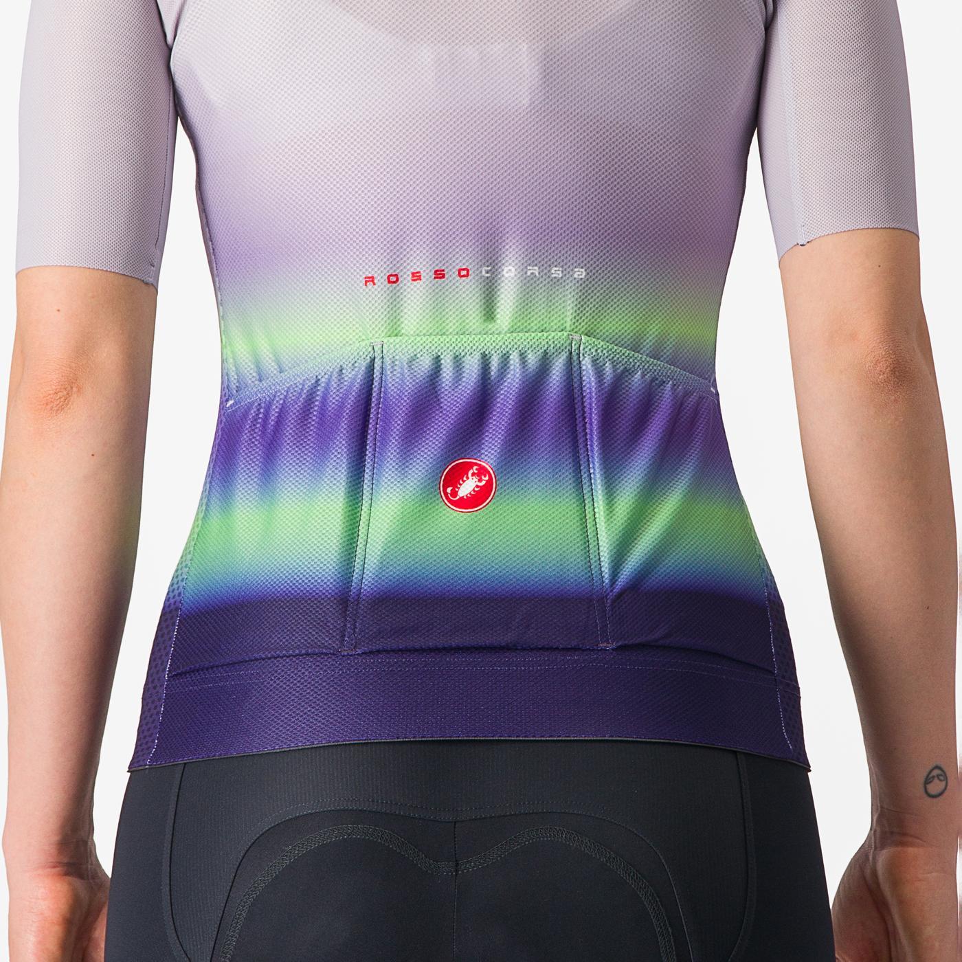CASTELLI CLIMBER'S 4.0 W Dámský dres s krátkým rukávem Purple/Green