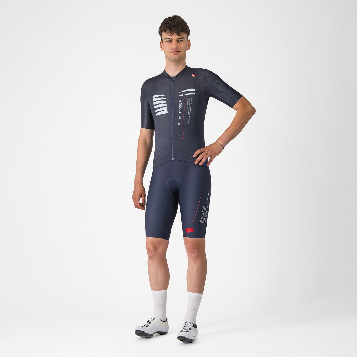CASTELLI ESPRESSO R--A/D Dres s krátkým rukávem modrý