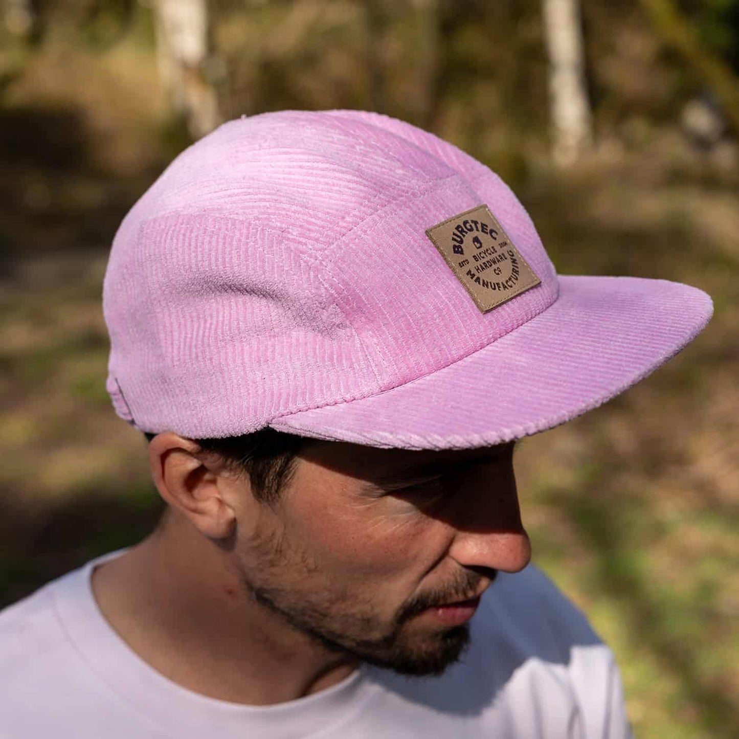 Cap BURGTEC BANDIT CORDUROY FIVE PANEL Light pink