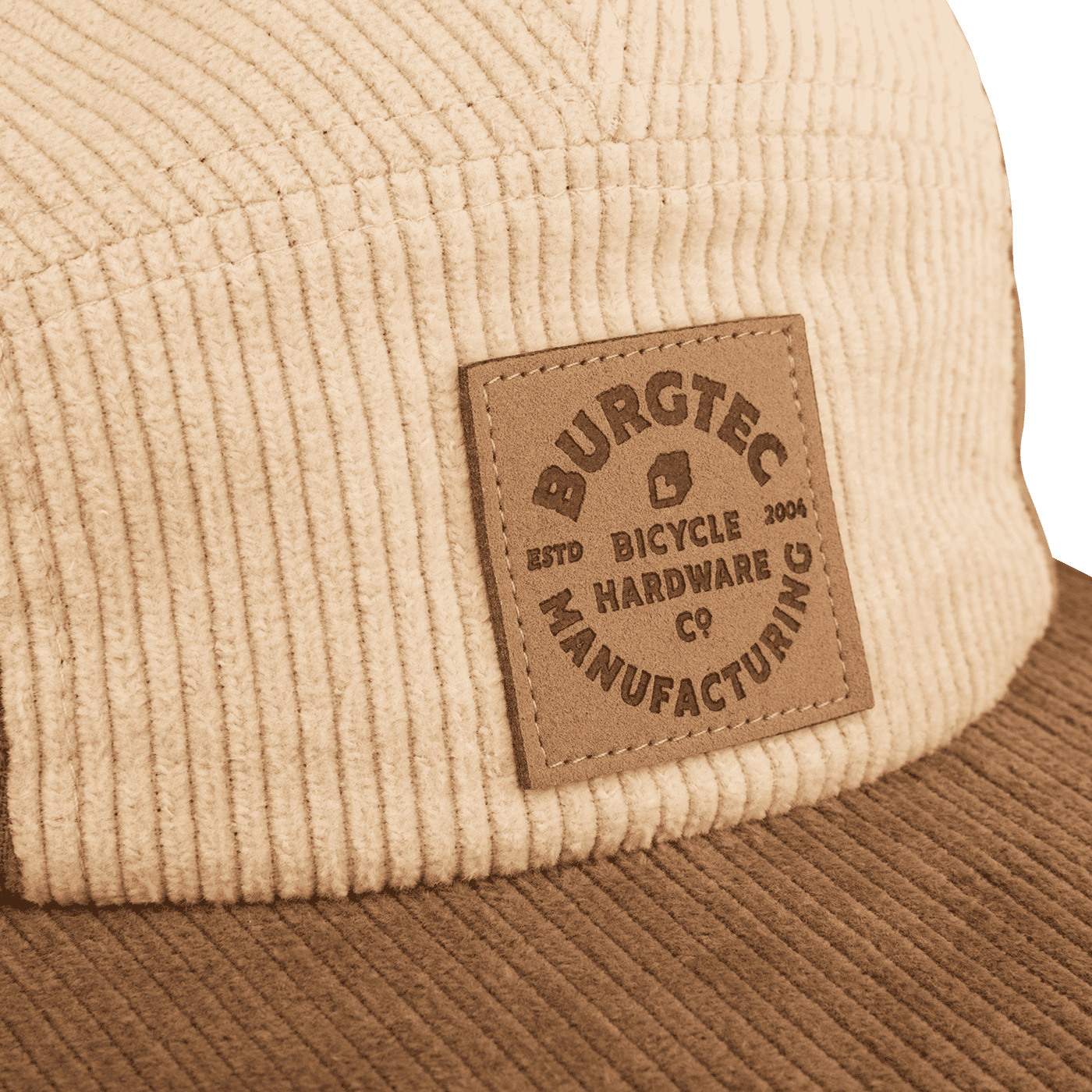 BURGTEC BANDIT CORDUROY FIVE PANEL Kšiltovka béžová/hnědá
