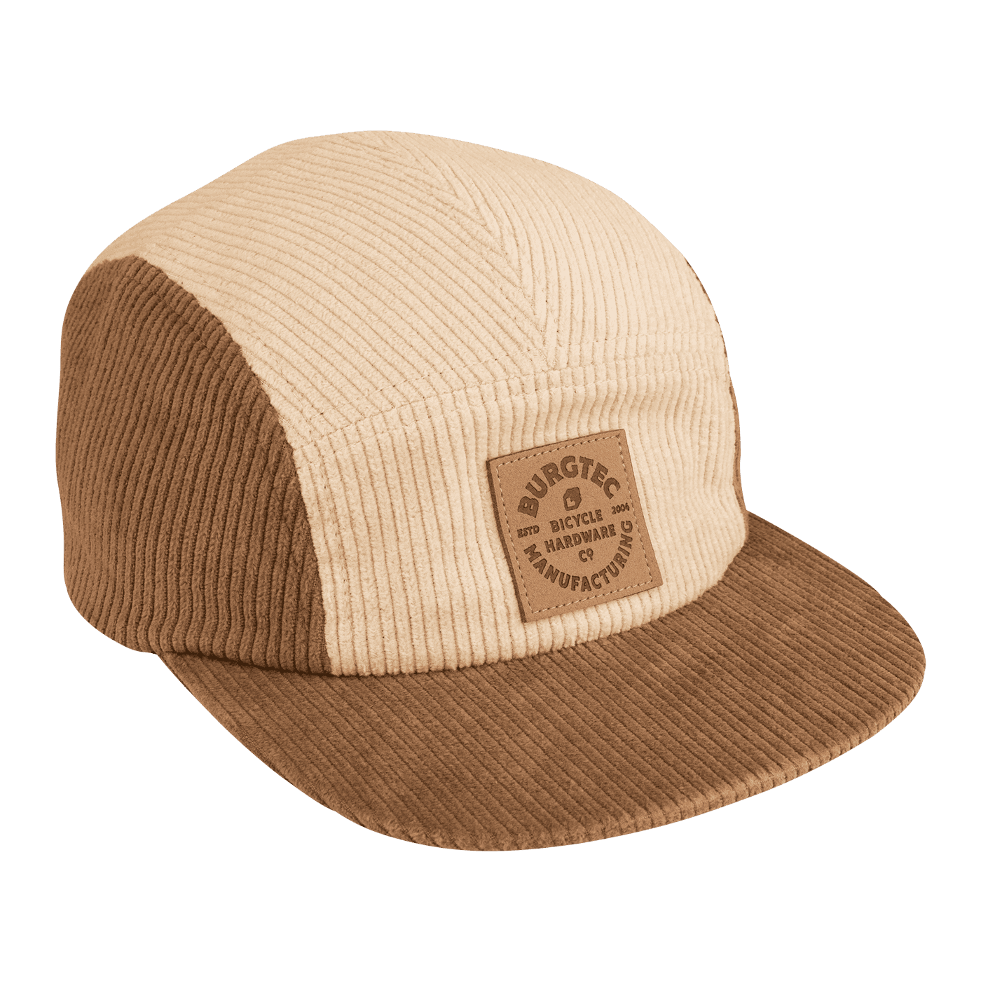 BURGTEC BANDIT CORDUROY FIVE PANEL Kšiltovka béžová/hnědá