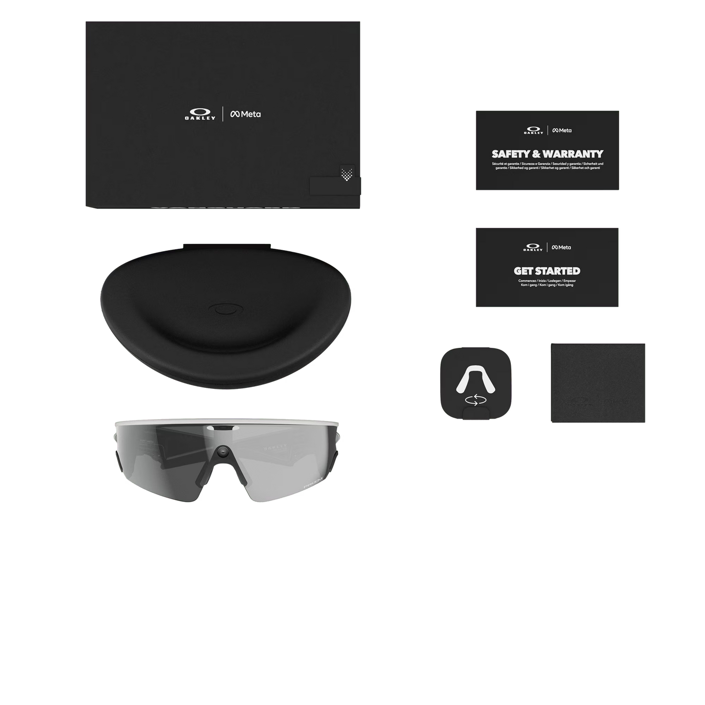 OAKLEY VANGUARD META Glasses Black/White Prizm Black Lens