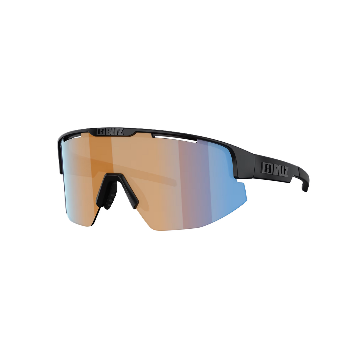 BLIZ MATRIX Sluneční brýle Black Matt Nano Optics Nordic Ligh Coral - Orange w Blue Multi