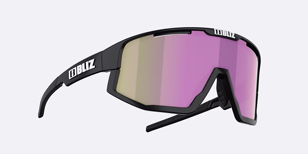 Glasses BLIZ FUSION SMALL Black Matt Lens Brow w Pink Multi