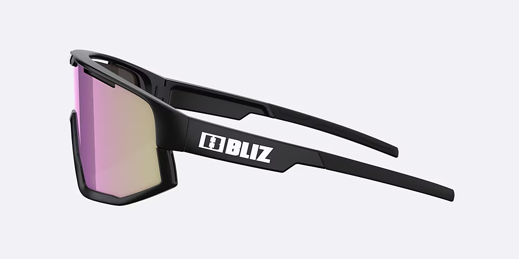 Glasses BLIZ FUSION SMALL Black Matt Lens Brow w Pink Multi