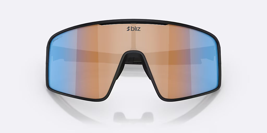 BLIZ P001 Black Matt Glasses Nano Optics Nordic Ligh Coral - Orange w Blue Multi