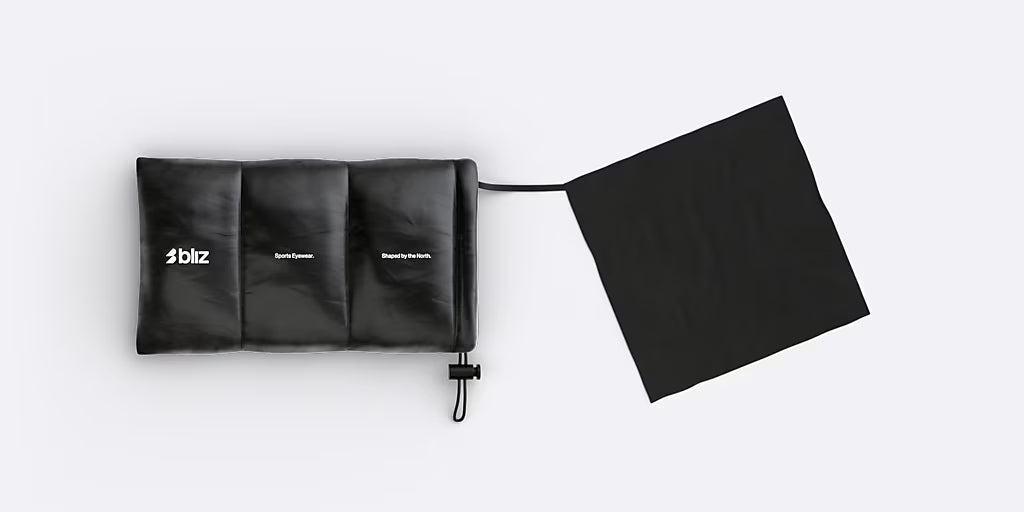 BLIZ P001S Black Matt Glasses Nano Optics Nordic Ligh Coral - Orange w Blue Multi