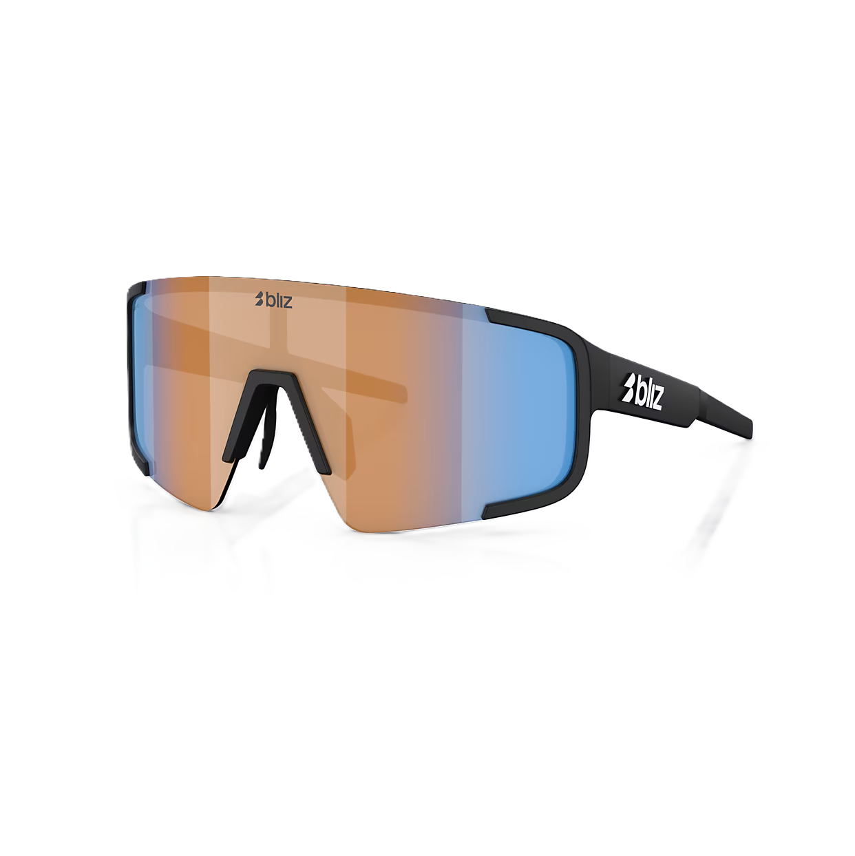 BLIZ P003 SMALL Brýle Black Matt Coral/Orange Iridium Blue Lens