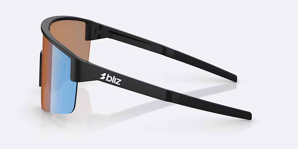 Glasses BLIZ P004 SMALL Black Matt Nano Optics Nordic Ligh Coral - Orange w Blue Multi