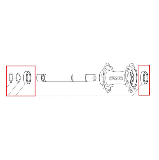 Ložisko zadního náboje 17×28×7mm.ENVE INNERDRIVE