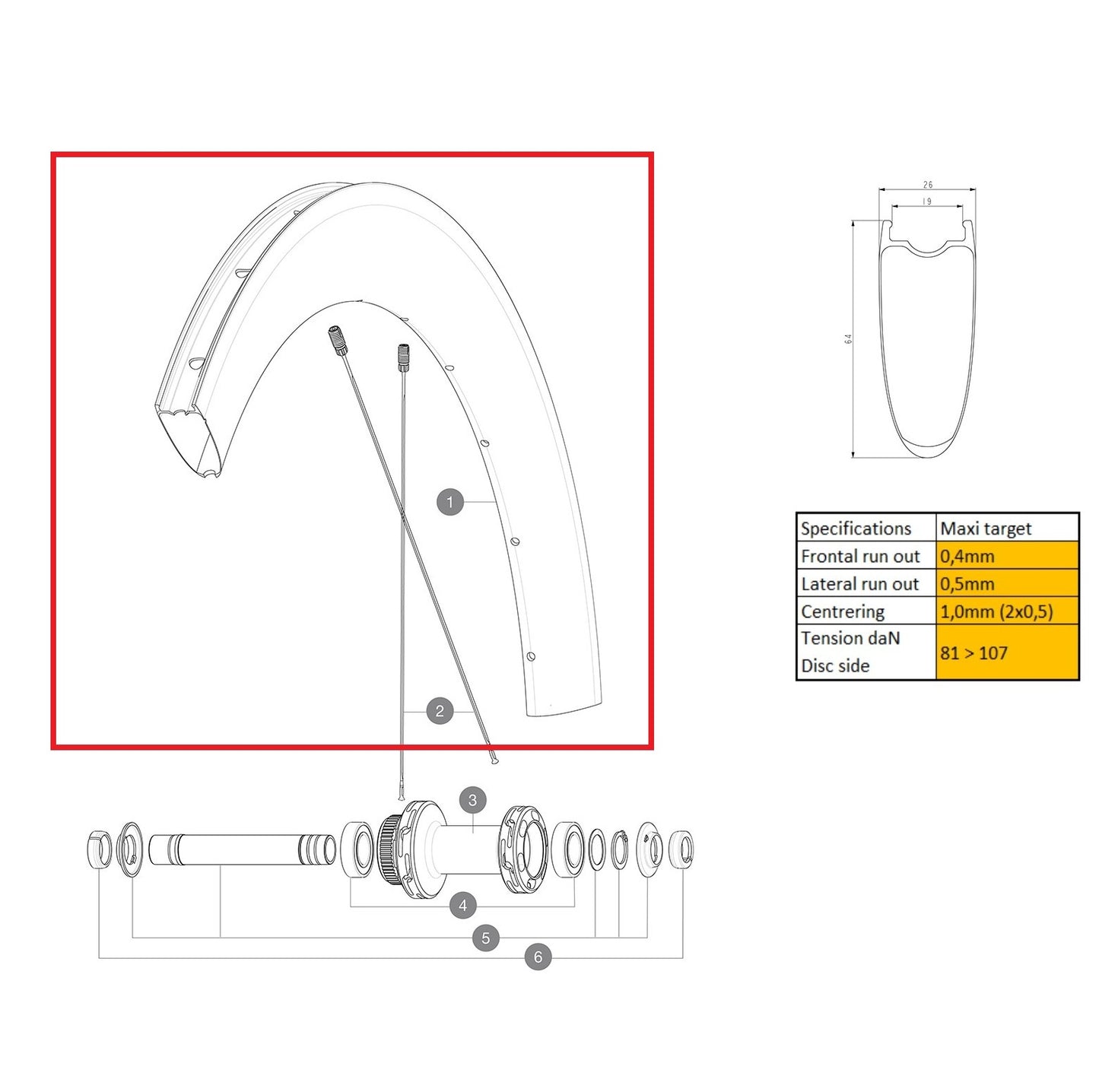 Sada předních kol MAVIC COSMIC SL65 UD Disc