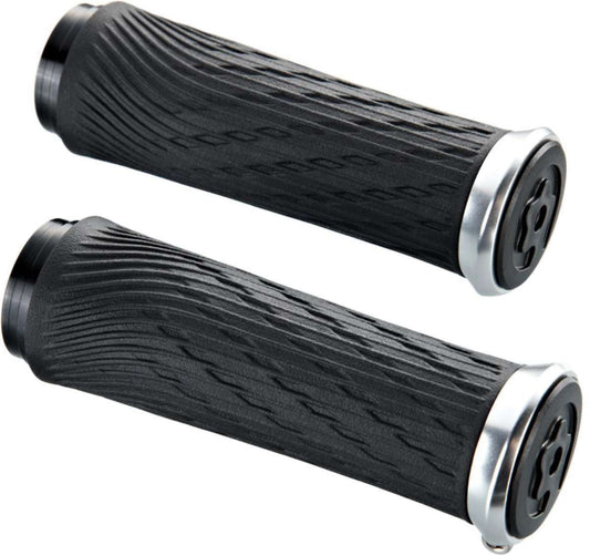 SRAM Grips for Grip Shift Handles Black/Silver (122mm)
