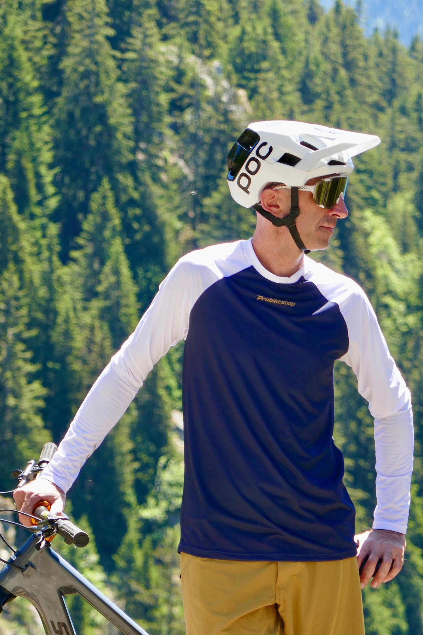 PROBIKESHOP FREERIDE Dres s dlouhým rukávem Navy/White