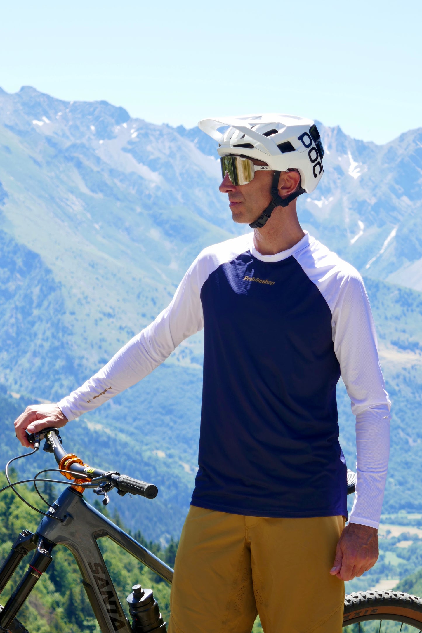 PROBIKESHOP FREERIDE Dres s dlouhým rukávem Navy/White