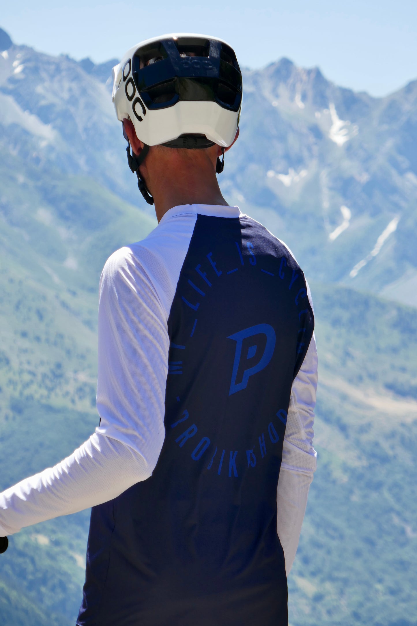PROBIKESHOP FREERIDE Dres s dlouhým rukávem Navy/White