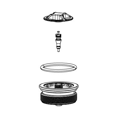 Sada Air ROCKSHOX TOP CAP - DOMAIN(2022) DBA 38MM (SPLINED CAP VALVE COVE)