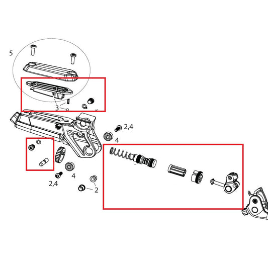 Sada dílů vnitřní páky SRAM CODE ULTIMATE/SILVER STEALTH C1