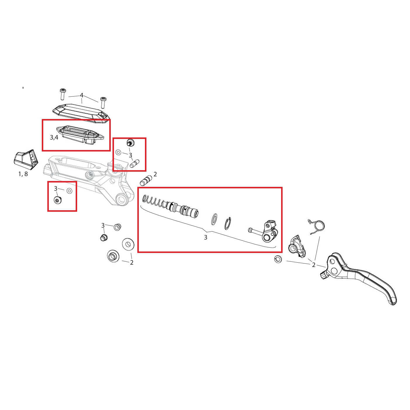 Sada vnitřních dílů pro páku SRAM MAVEN BRONZE B1