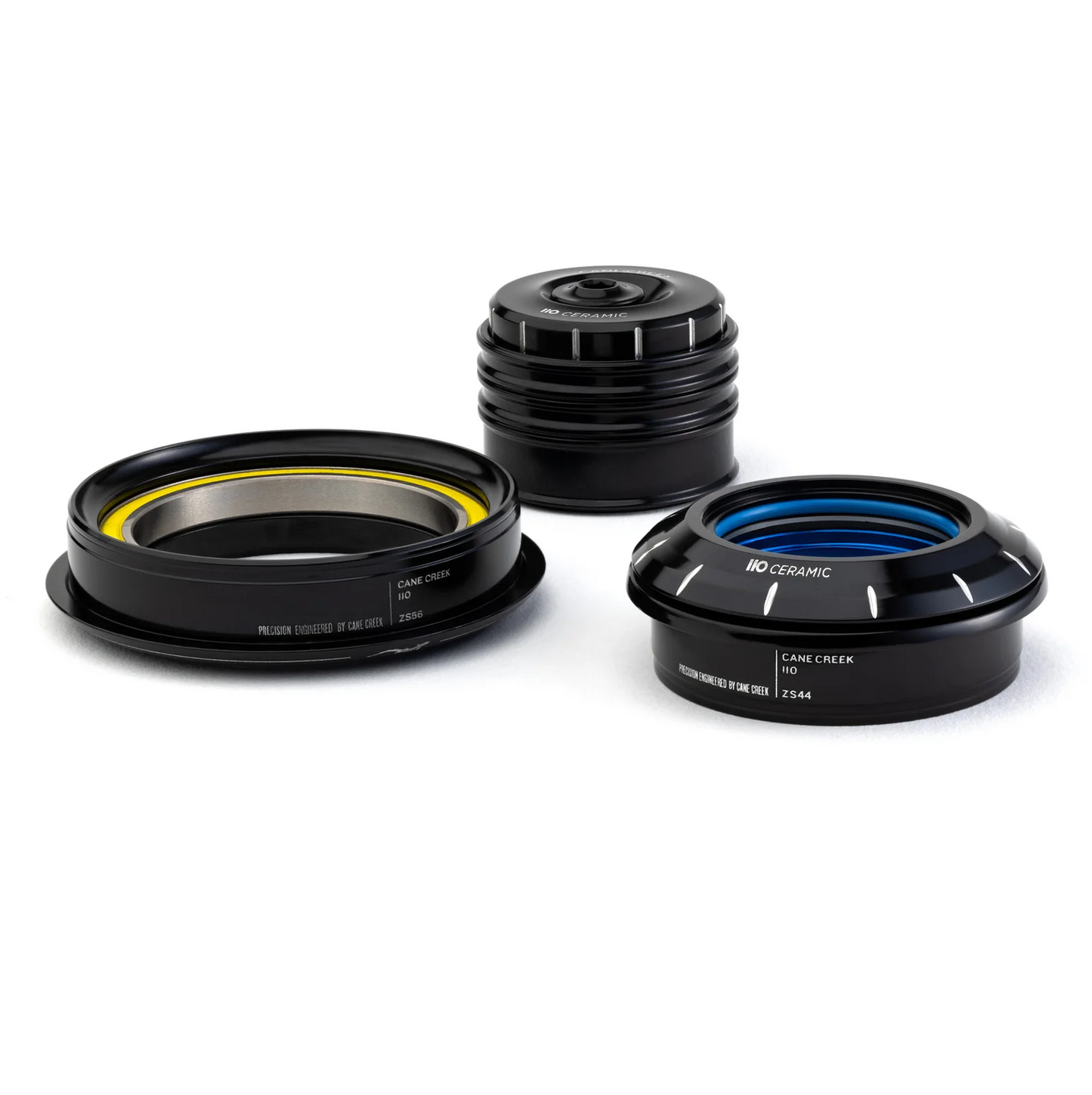 CANE CREEK 110 Keramické kuželové hlavové složení, 1 1/8"-1,5", ZS44/28,6/H8 | ZS56/40, černá/stříbrná