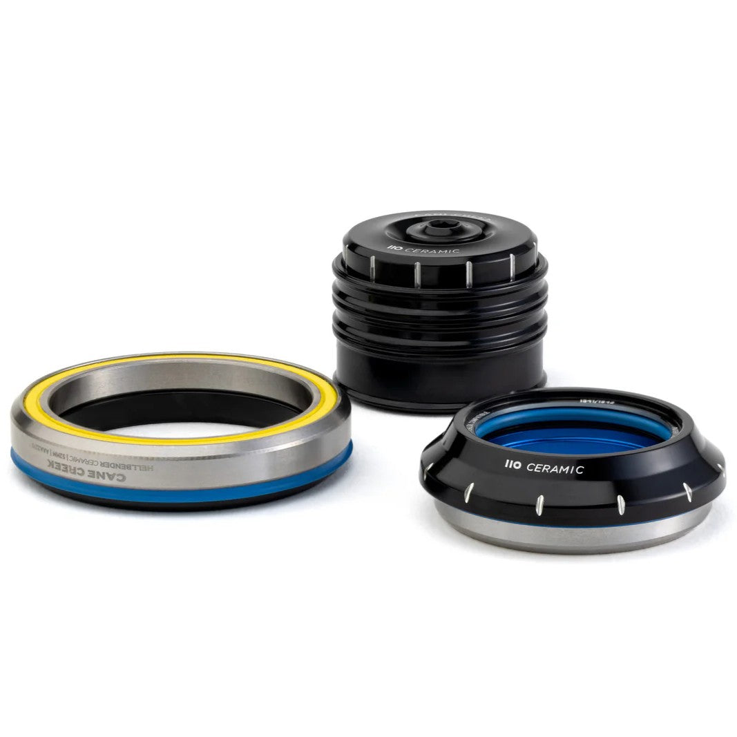 CANE CREEK 110 Keramické kuželové hlavové složení, 1 1/8"-1,5", IS41/28,6/H9 | IS52/40, černá/stříbrná