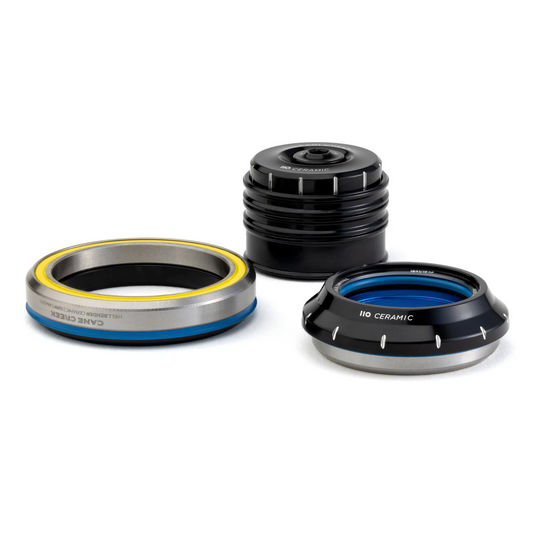 CANE CREEK 110 Keramické kuželové hlavové složení, 1 1/8"-1,5", IS42/28,6/H9 | IS52/40, černá/stříbrná