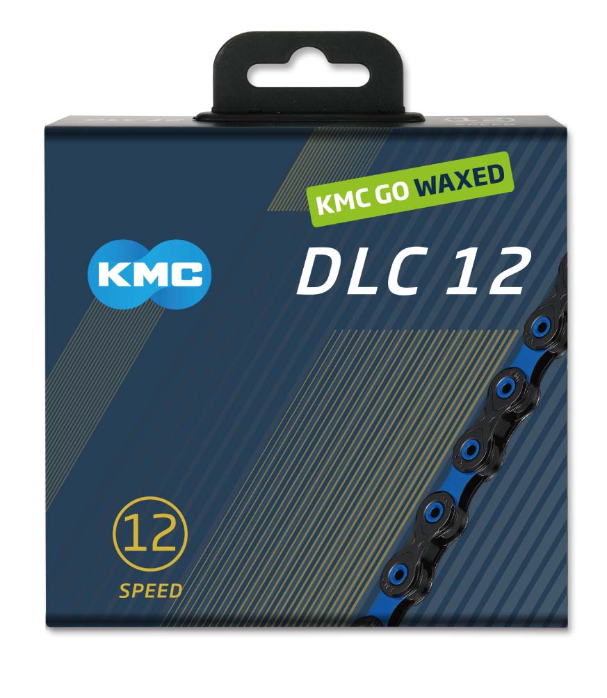 12V řetěz KMC DLC12 Waxed Black/Waxed Blue