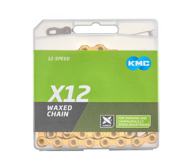 Řetěz 12 V KMC X12, voskovaný, zlatý