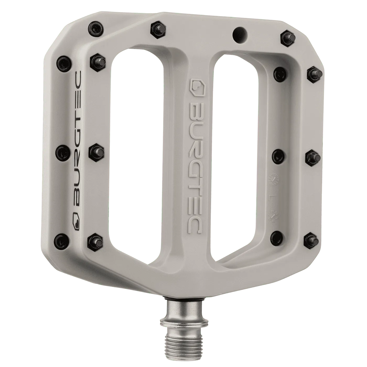 Ploché pedály BURGTEC MK4 Composite Nase Grey