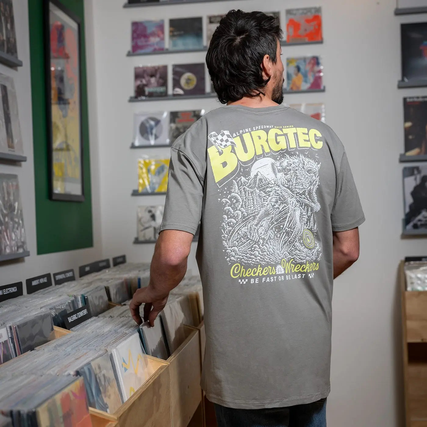 BURGTEC ALPINE SPEEDWAY Gray T-Shirt