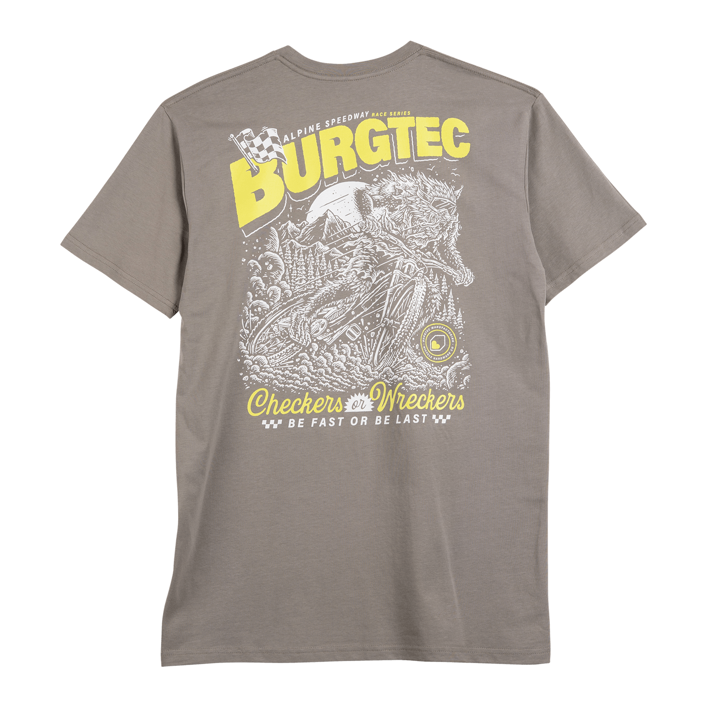 BURGTEC ALPINE SPEEDWAY Gray T-Shirt