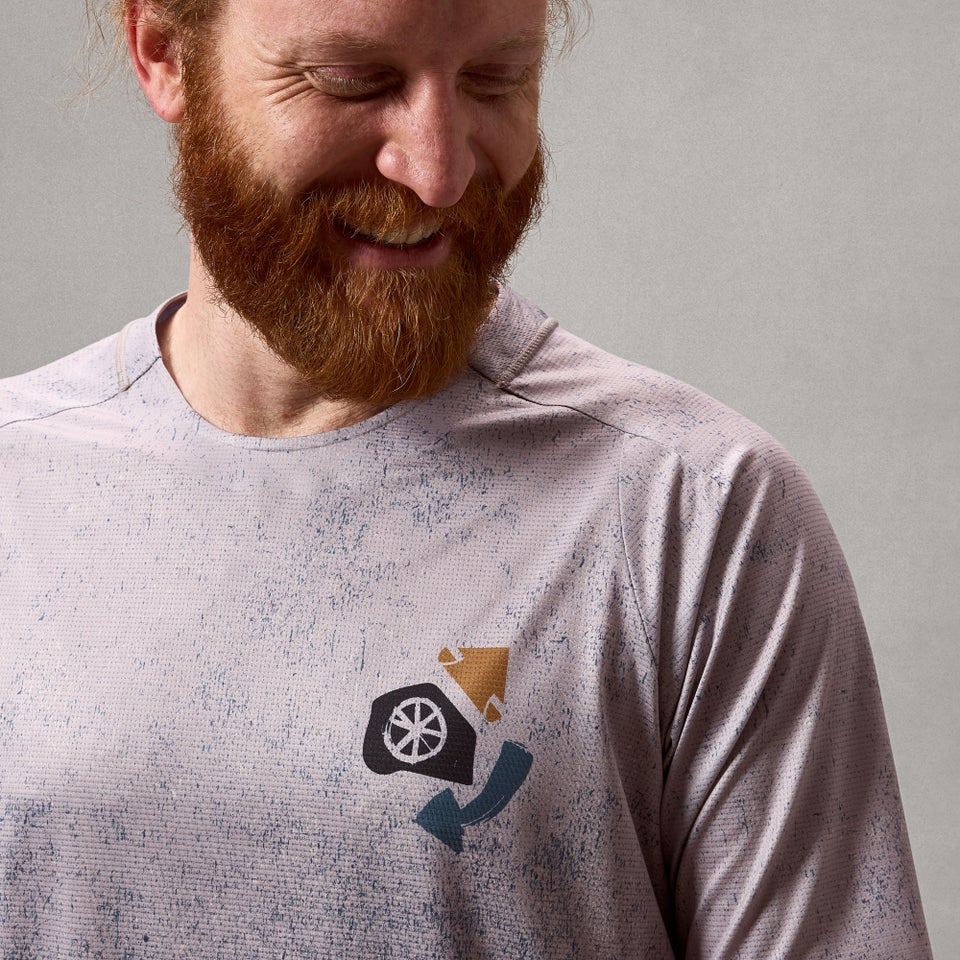 ENDURA SINGLETRACK PRINT Short Sleeve Titanium Jersey