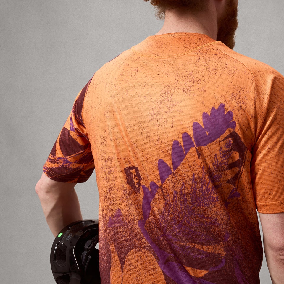 ENDURA SINGLETRACK PRINT Short Sleeve Jersey End Orange
