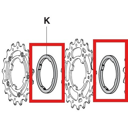 Kazeta 10V CAMPAGNOLO 2,55 mm distanční vložka (balení 2 ks)