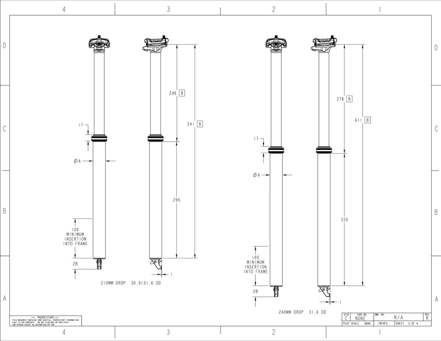 FOX RACING SHOX TRANSFER FACTORY Telescopic Saddle Post