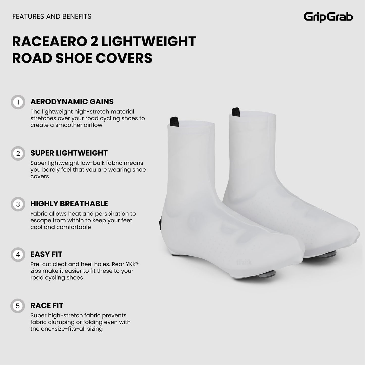 Obal na boty GRIPGRAB RACE AERO 2 White