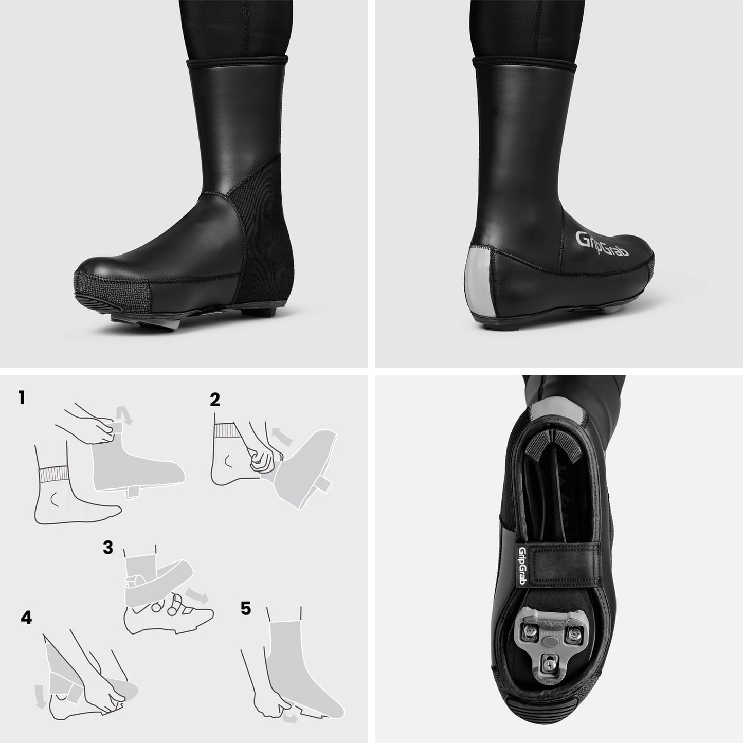 Obal na boty GRIPGRAB PACR WATERPROOF ROAD černý
