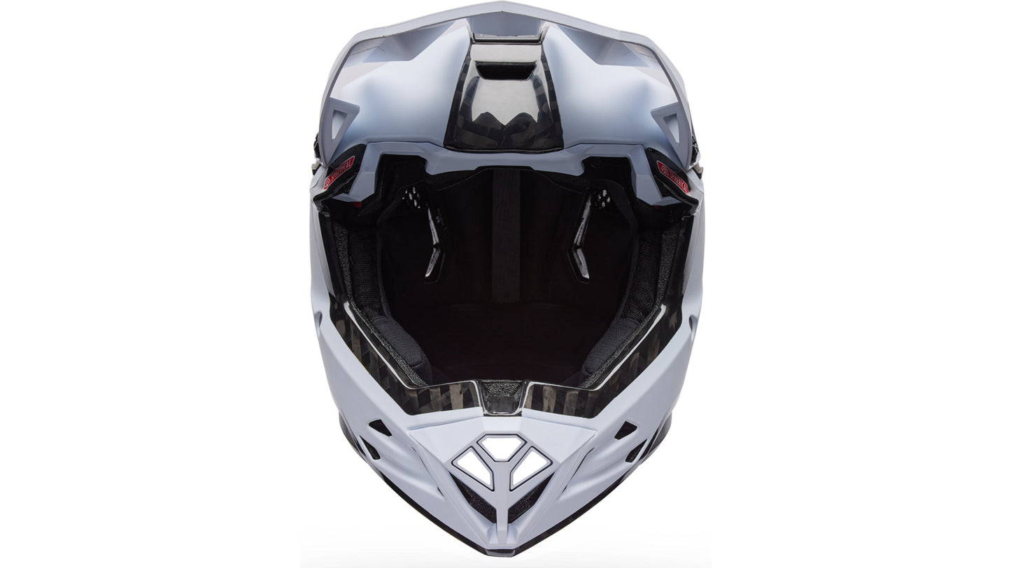 MTB helma BELL FULL-10 SPHERICAL CARBON PEAK Bílá